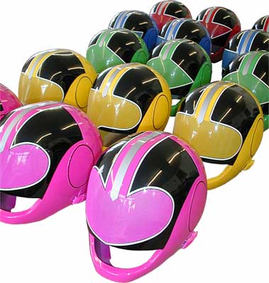 Power Ranger helmets
